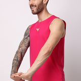Men's Cotton Tank Top - Pink